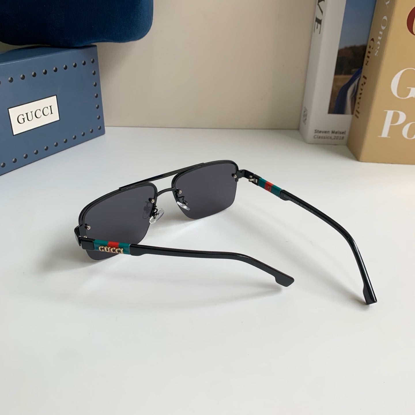 Gucci Metal Square Silver Lens Sunglasses for Men & Women - 464947 - detail image 8