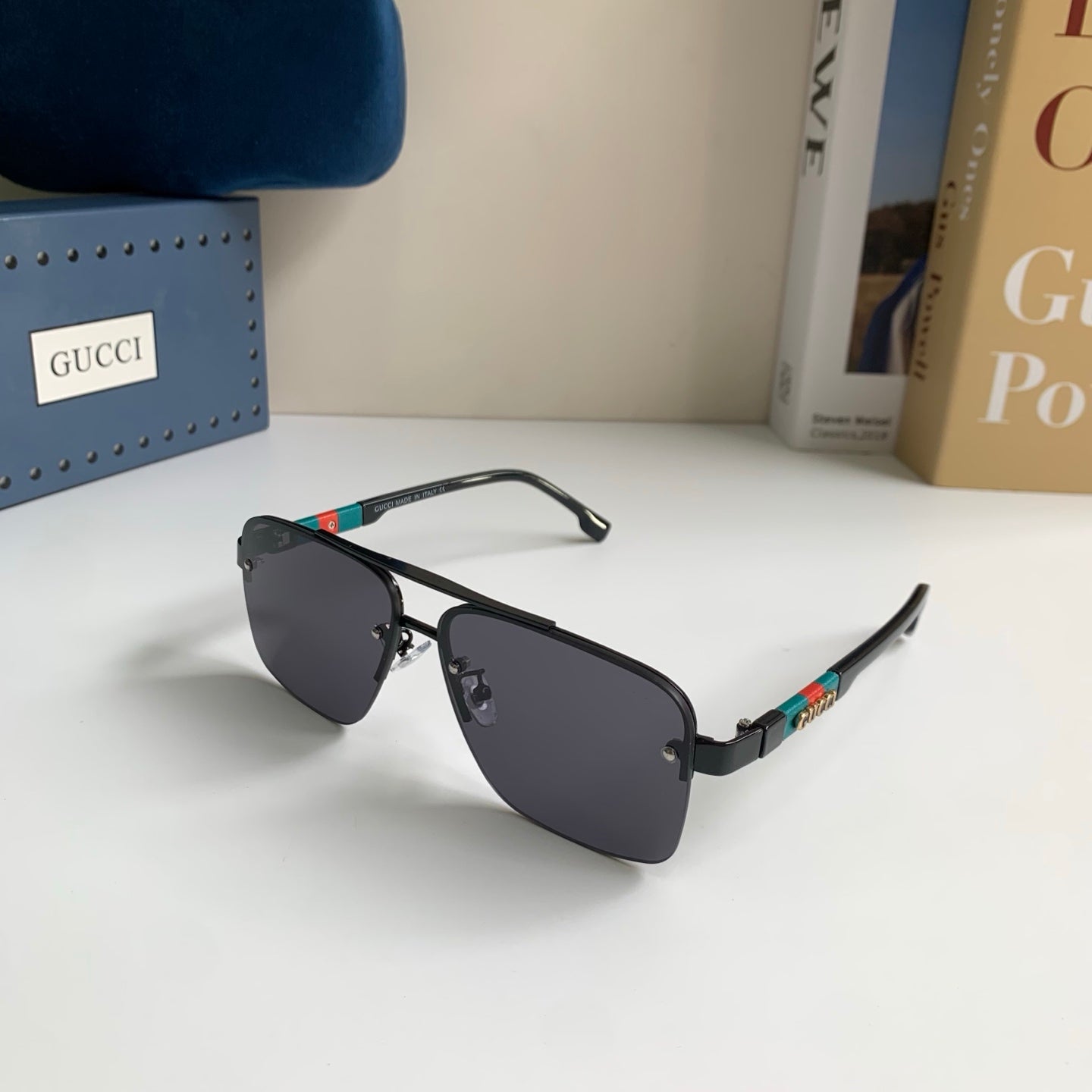 Gucci Metal Square Silver Lens Sunglasses for Men & Women - 464947 - detail image 2