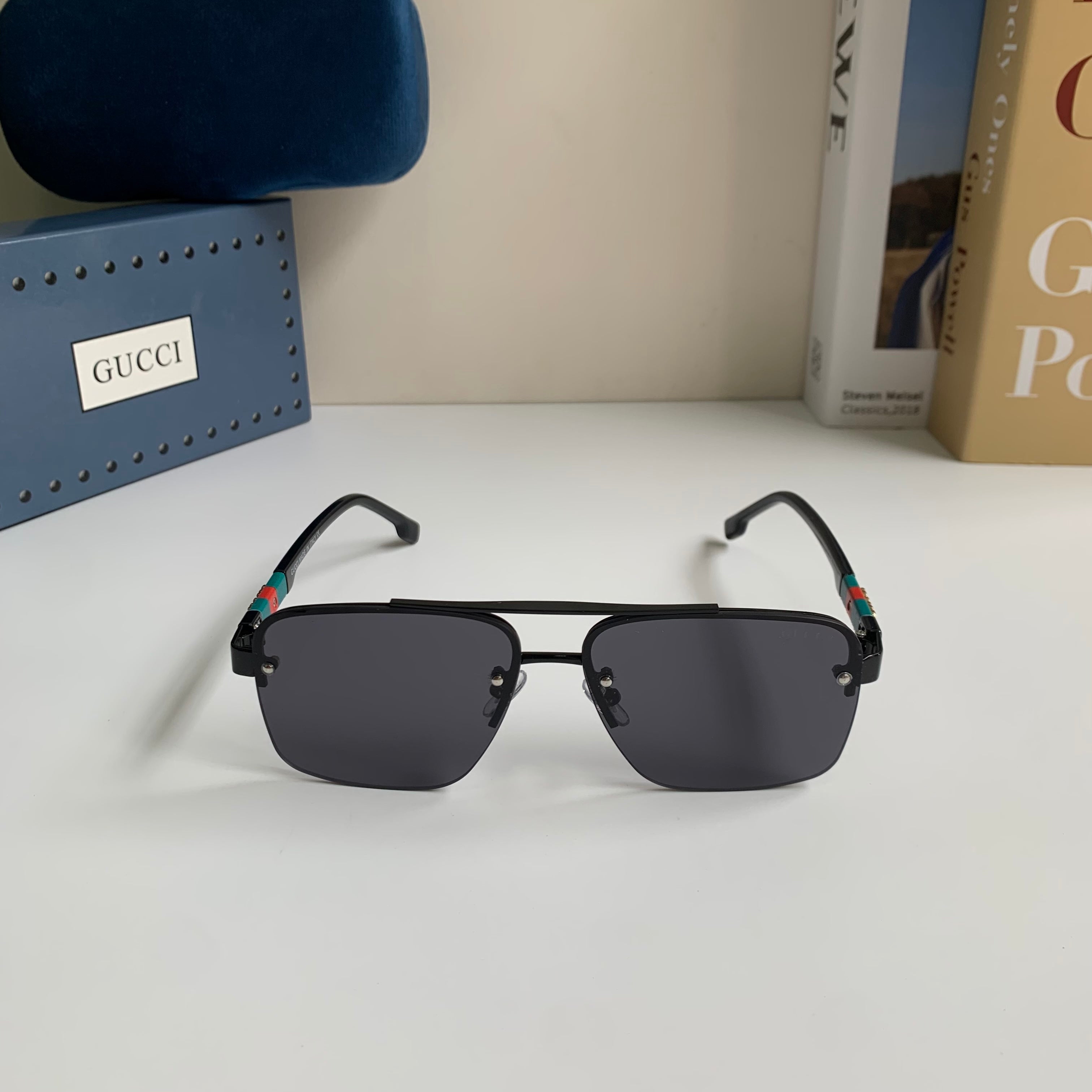 Gucci Metal Square Silver Lens Sunglasses for Men & Women - 464947 - detail image 5