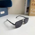 Gucci Metal Square Silver Lens Sunglasses for Men & Women - 464947