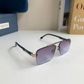 Gucci Metal Square Silver Lens Sunglasses for Men & Women - 464948