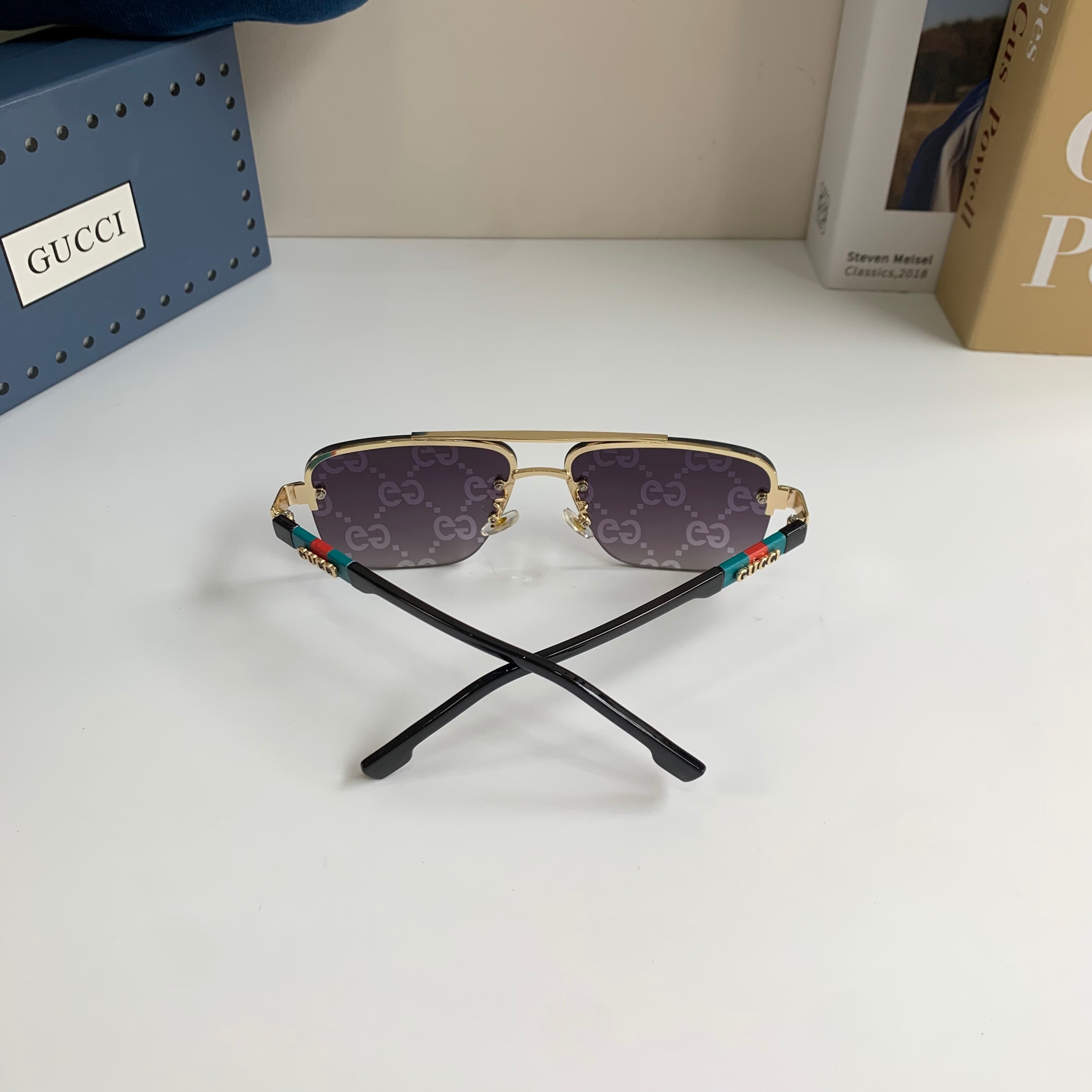 Gucci Metal Square Silver Lens Sunglasses for Men & Women - 464949 - detail image 8