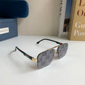 Gucci Metal Square Silver Lens Sunglasses for Men & Women - 464949