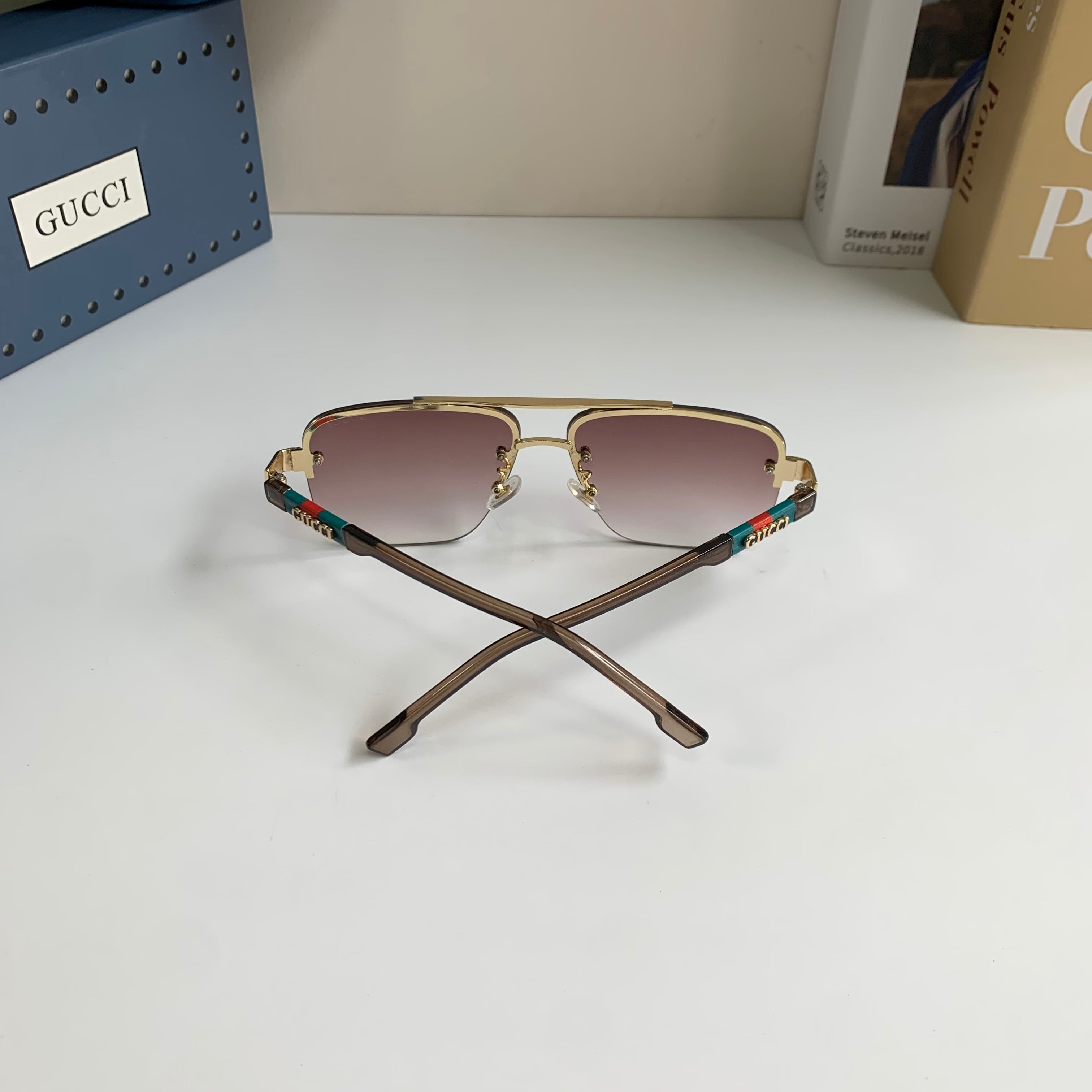 Gucci Metal Square Silver Lens Sunglasses for Men & Women - 464950 - detail image 6