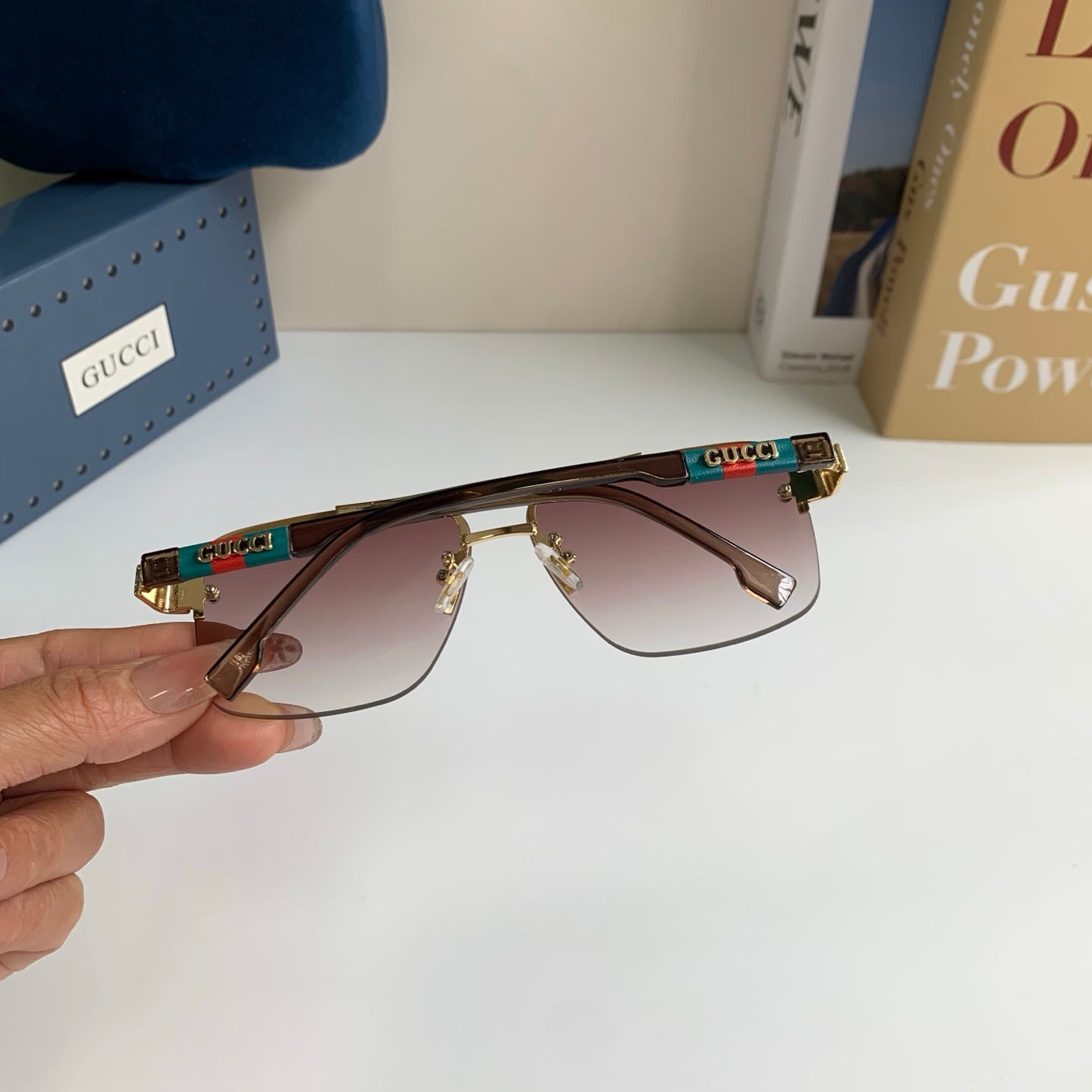 Gucci Metal Square Silver Lens Sunglasses for Men & Women - 464950 - detail image 8