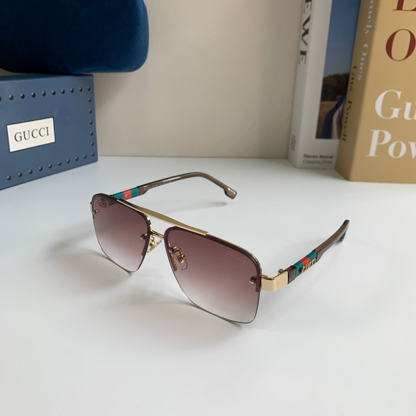 Gucci Metal Square Silver Lens Sunglasses for Men & Women - 464950 - detail image 2