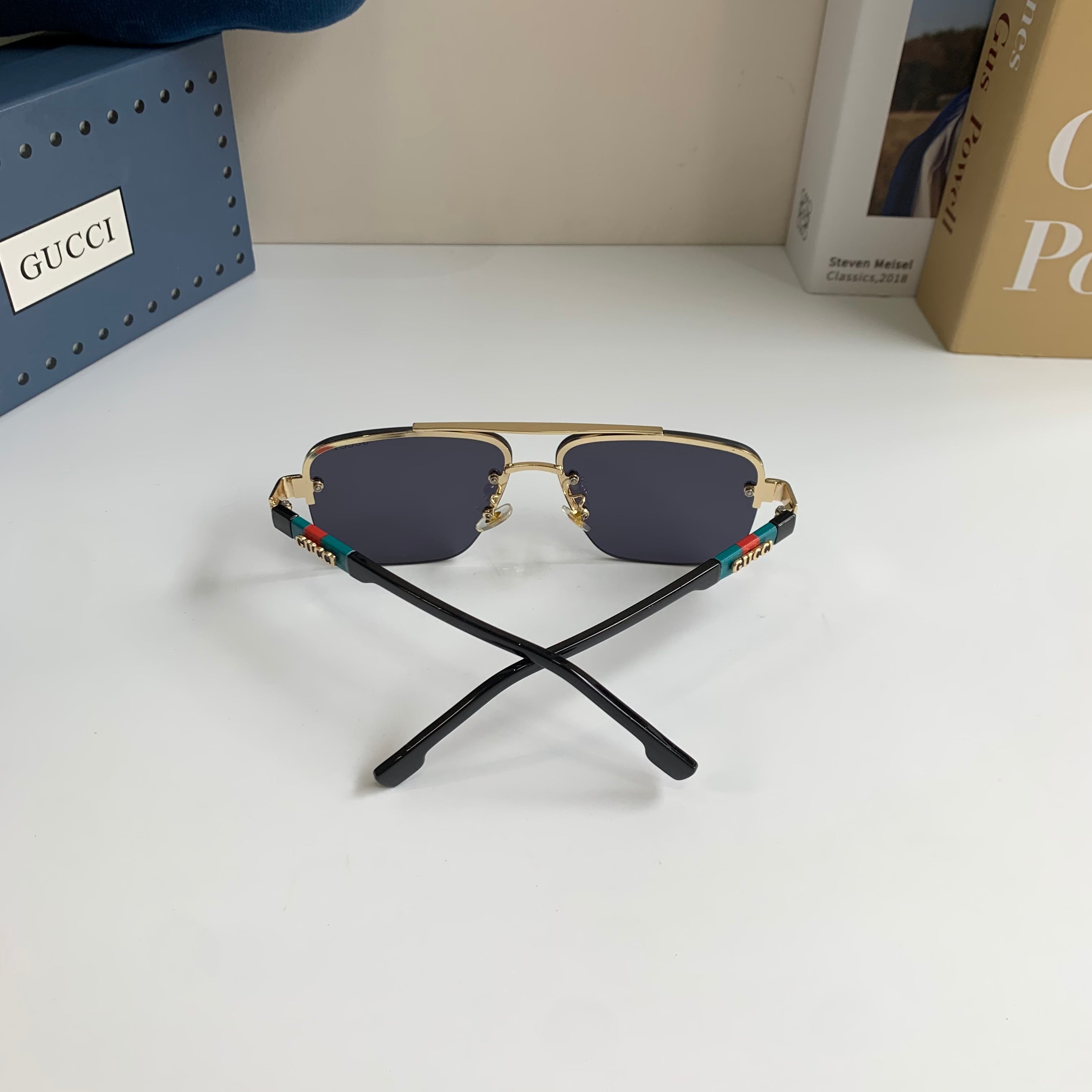 Gucci Metal Square Silver Lens Sunglasses for Men & Women - 464951 - detail image 7