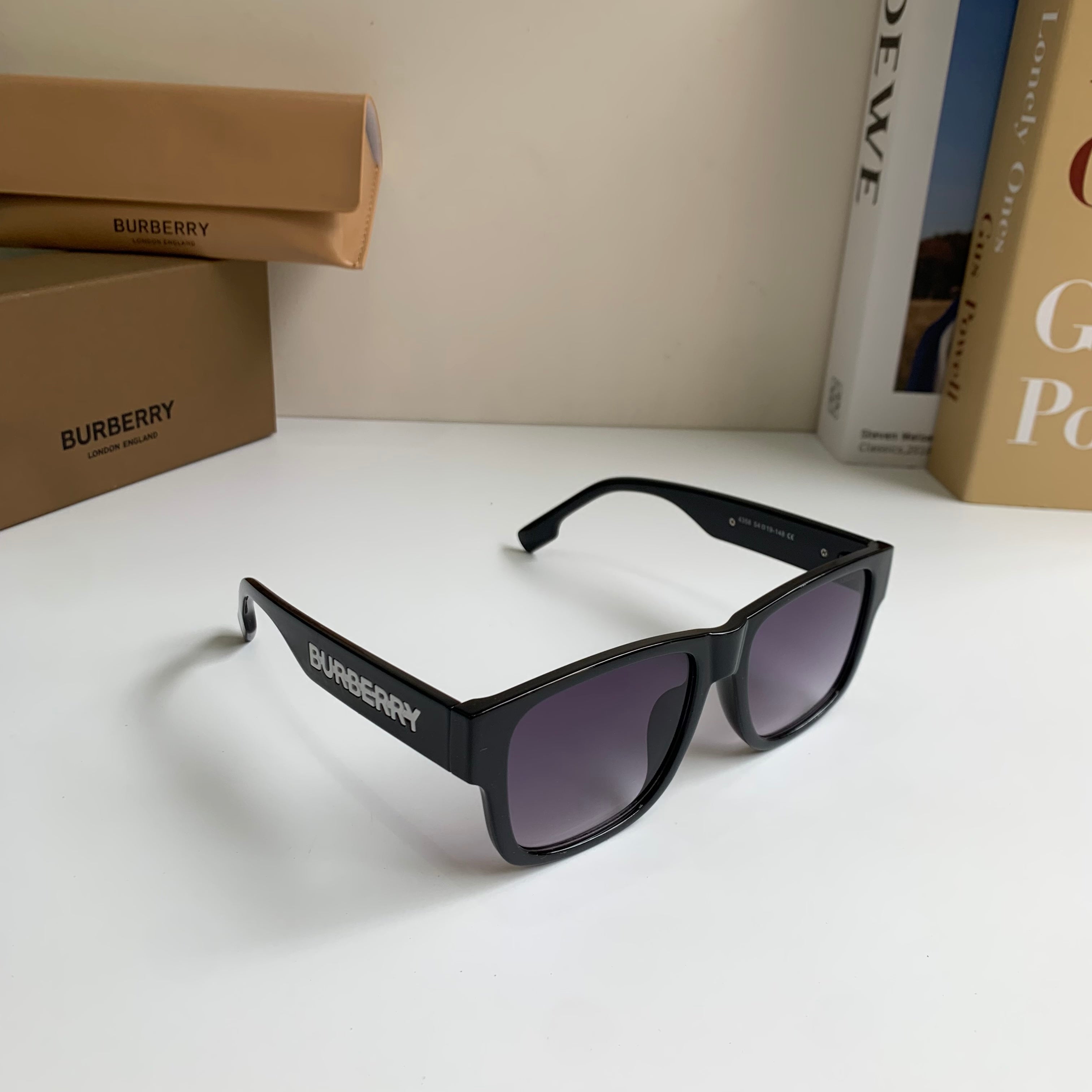 Burberry Square Silver Lens Sunglasses for Men & Women - 487404