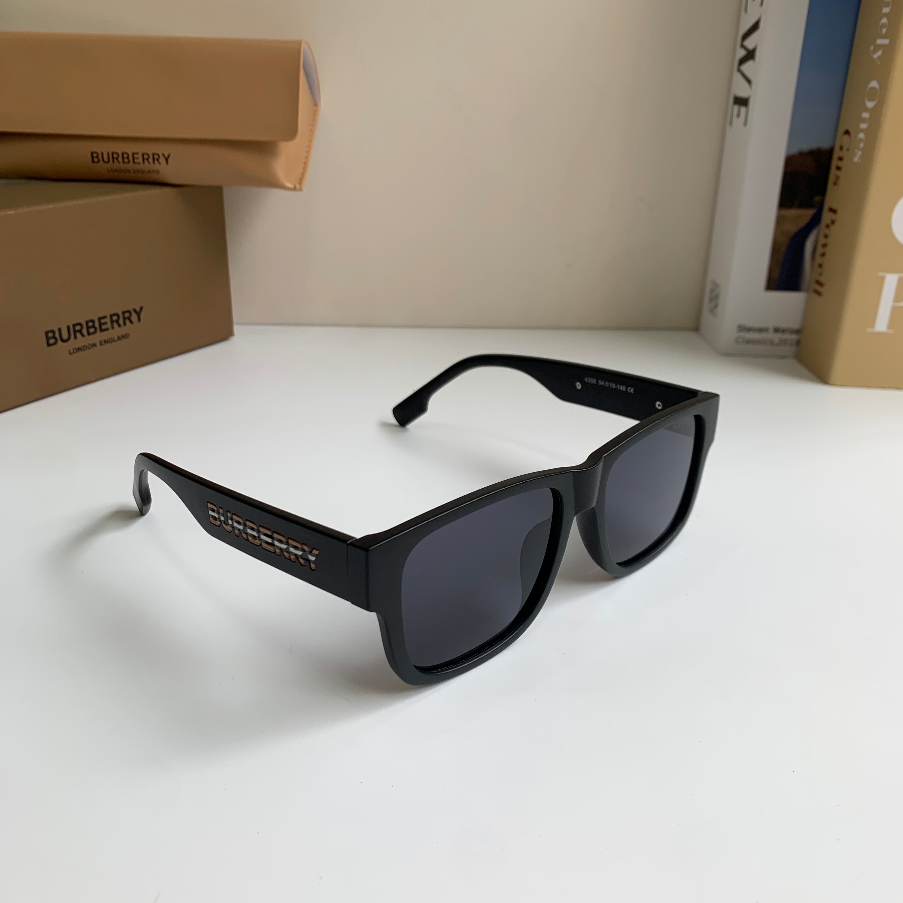 Burberry Square Black Lens Sunglasses for Men & Women - 487405
