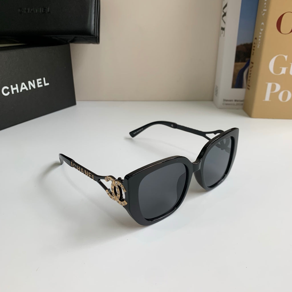 Chanel Fashion Black Lens Sunglasses for Men & Women - 493617