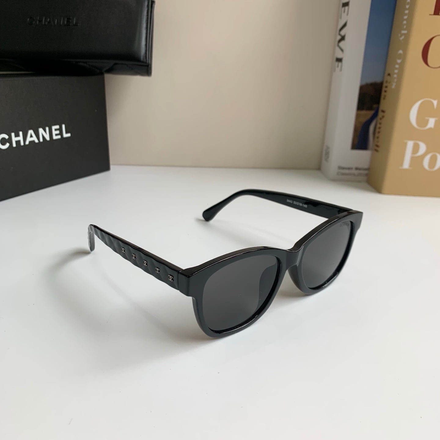 Chanel Blue-Light Fashion Black Lens Sunglasses for Men & Women
