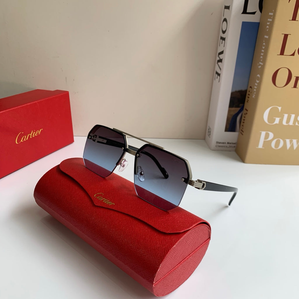 Cartier Square Silver Lens Sunglasses for Men & Women - 487399 - detail image 5