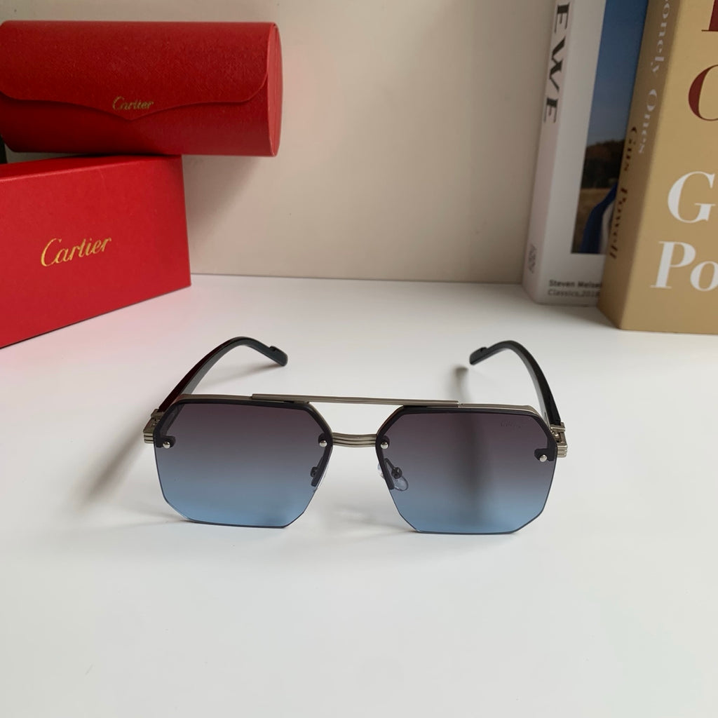 Cartier Square Silver Lens Sunglasses for Men & Women - 487399 - detail image 3