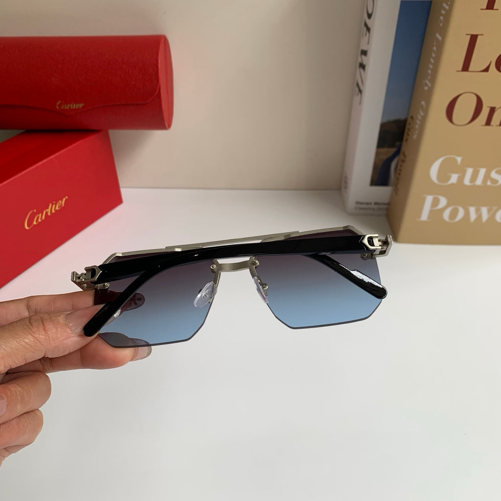 Cartier Square Silver Lens Sunglasses for Men & Women - 487399 - detail image 6