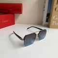 Cartier Square Silver Lens Sunglasses for Men & Women - 487399