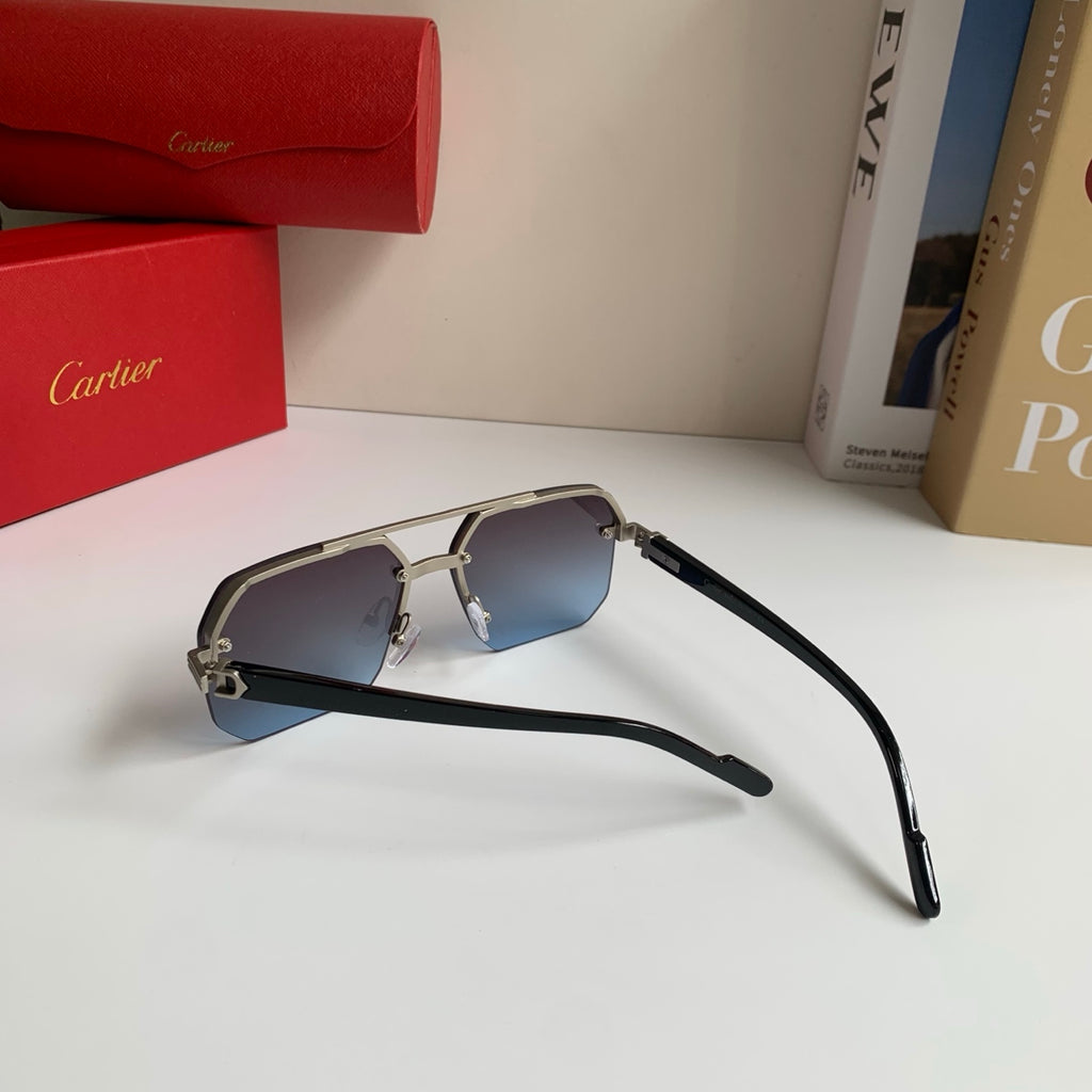Cartier Square Silver Lens Sunglasses for Men & Women - 487399 - detail image 8