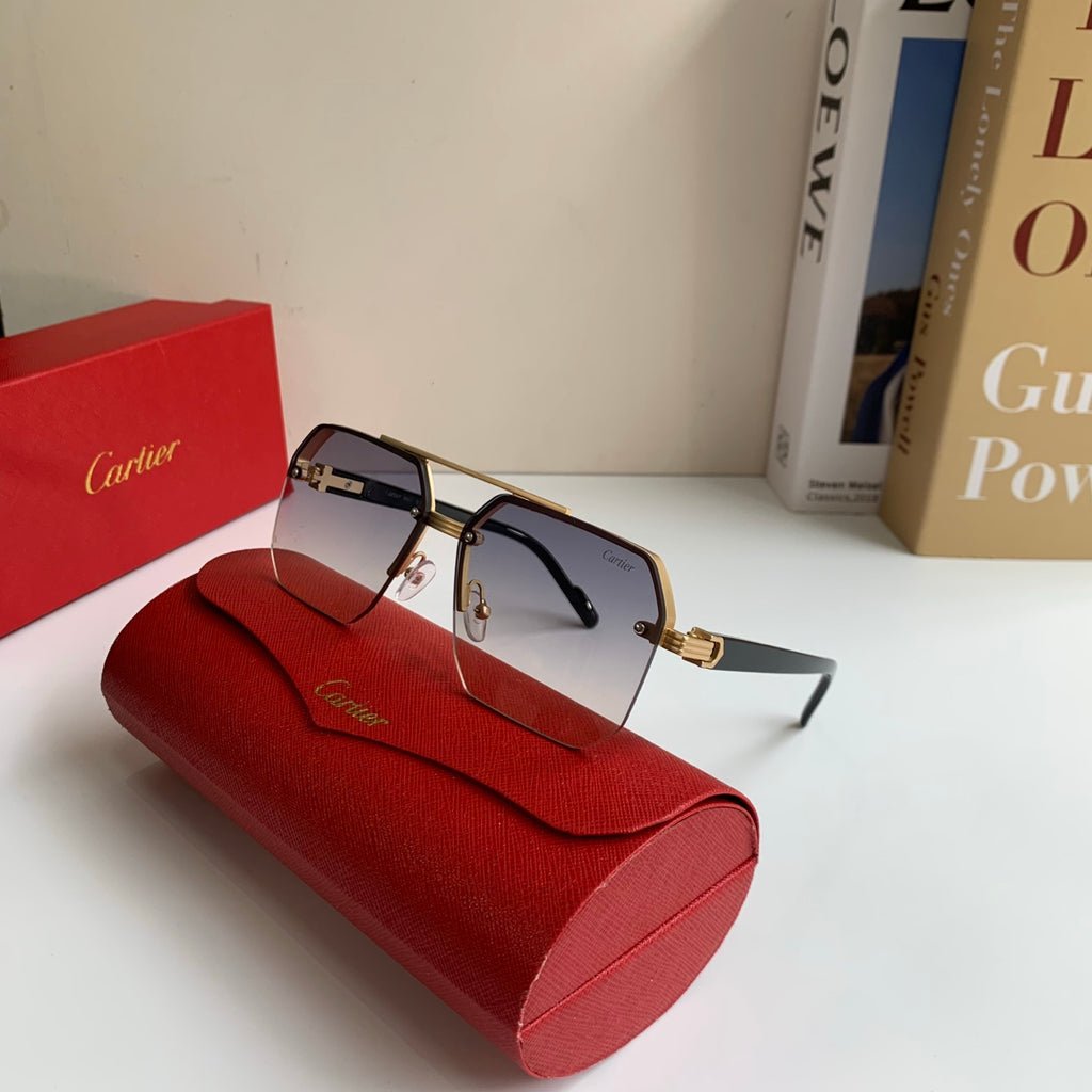 Cartier Square Silver Lens Sunglasses for Men & Women - 487401 - detail image 5