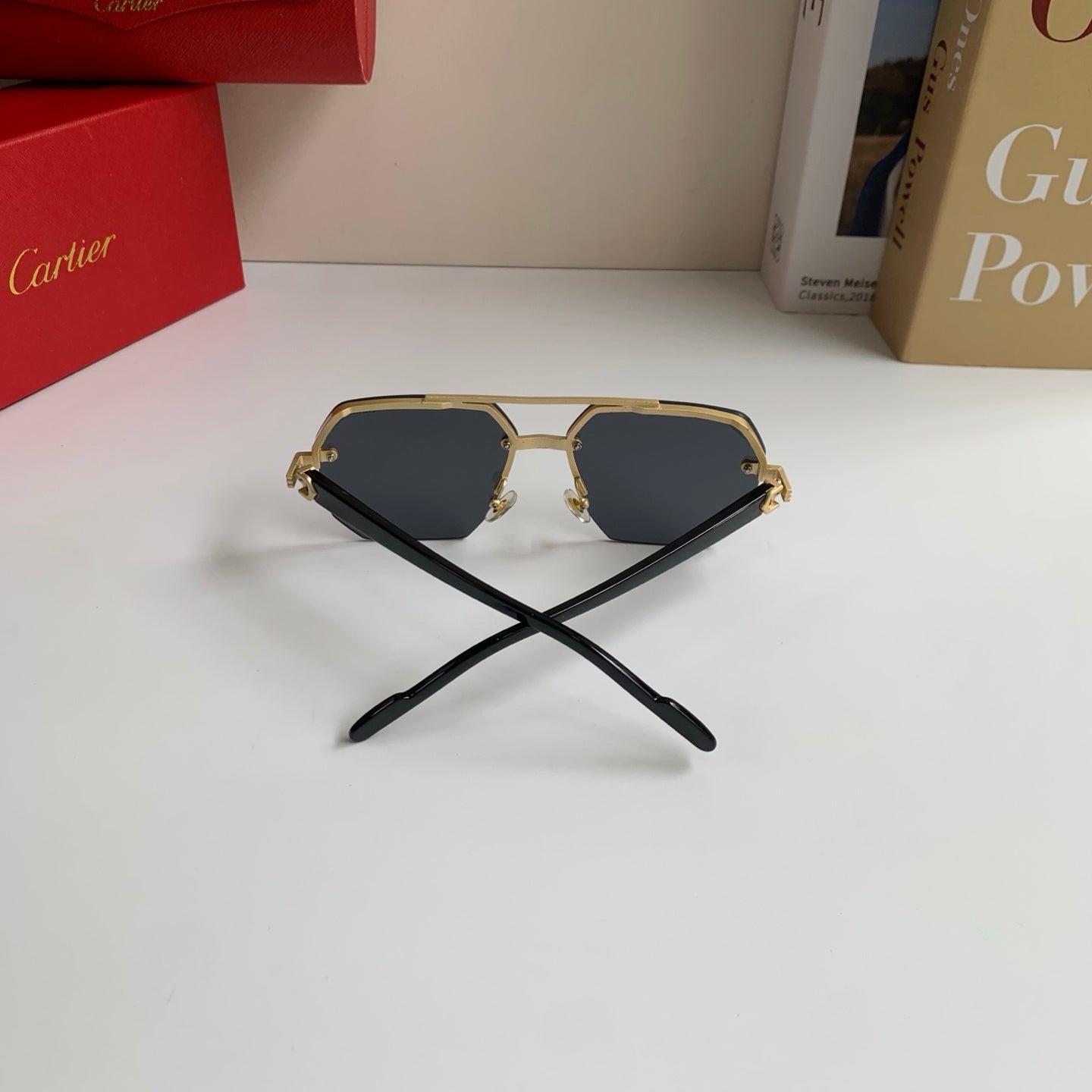 Cartier Square Silver Lens Sunglasses for Men & Women - 487202 - detail image 7