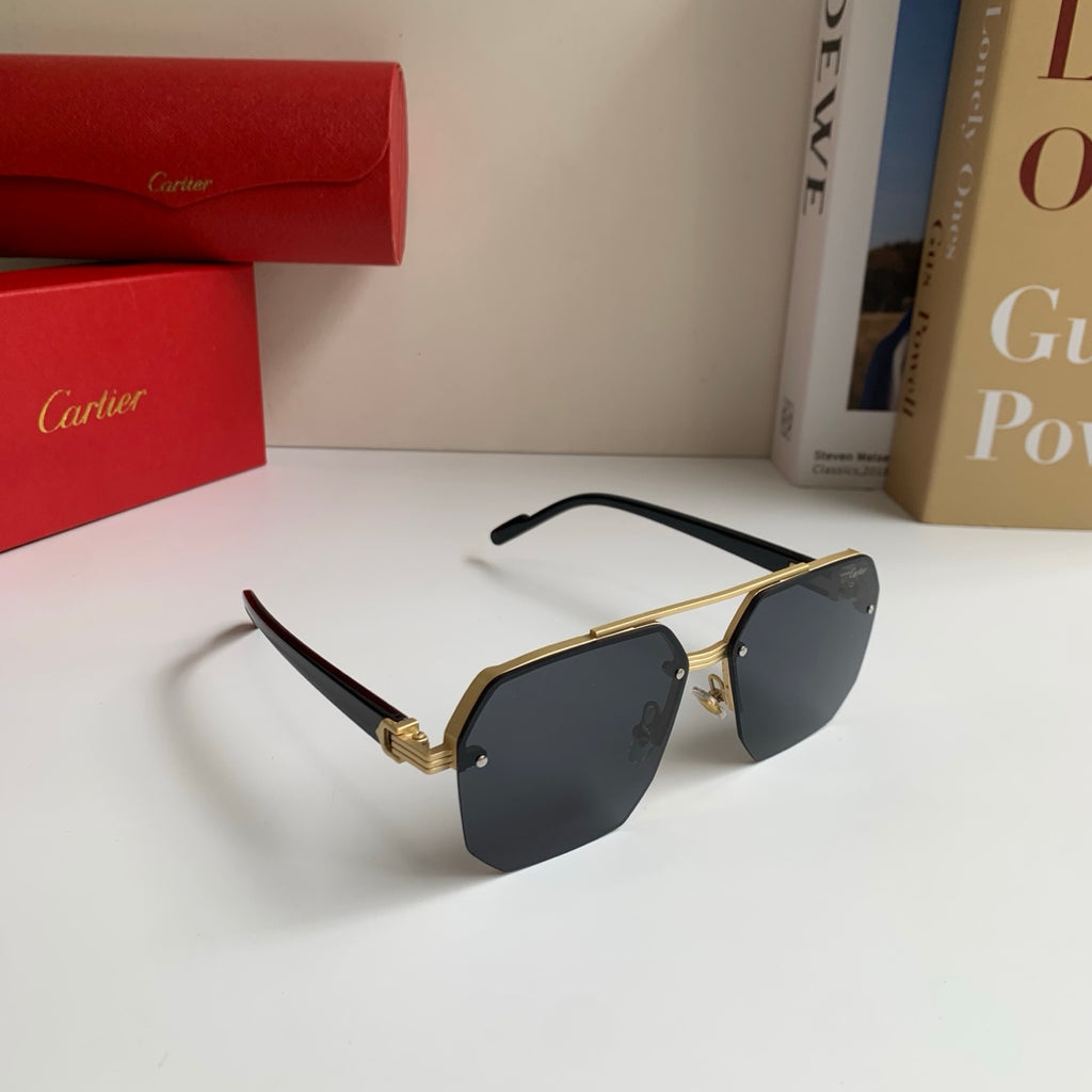Cartier Square Silver Lens Sunglasses for Men & Women - 487202