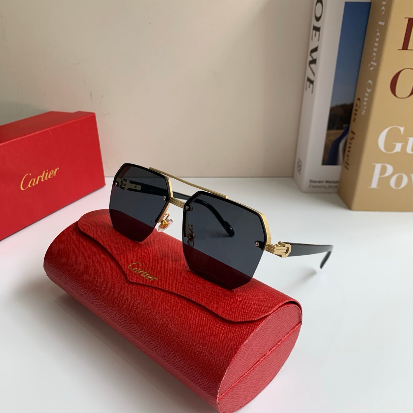 Cartier Square Silver Lens Sunglasses for Men & Women - 487202 - detail image 4
