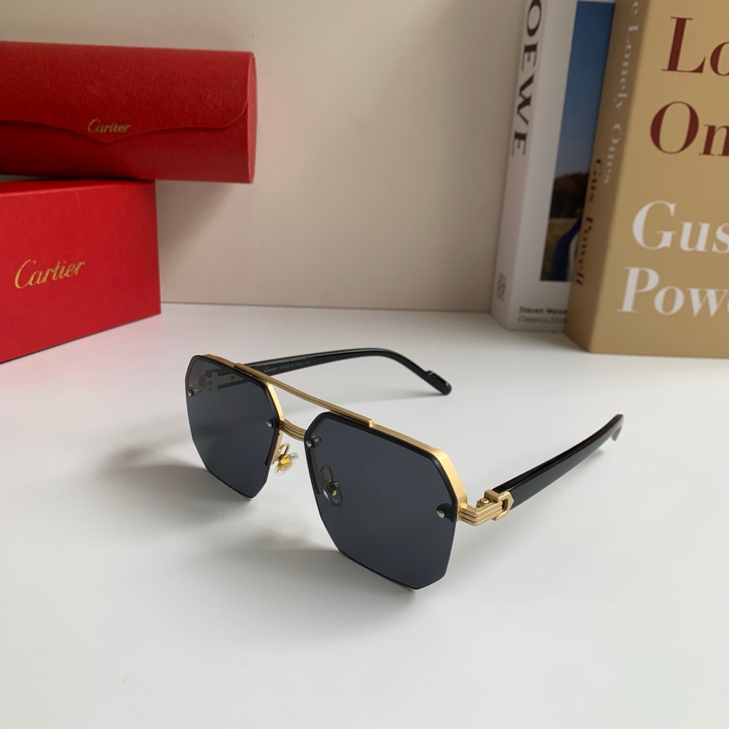 Cartier Square Silver Lens Sunglasses for Men & Women - 487202 - detail image 2