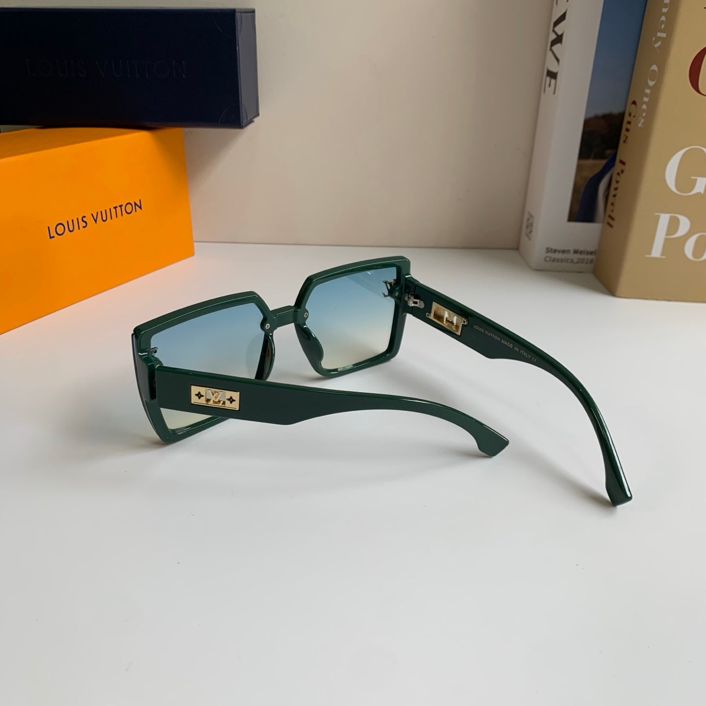 Louis Vuitton Square Blue Lens Sunglasses for Men & Women - 486141 - detail image 7