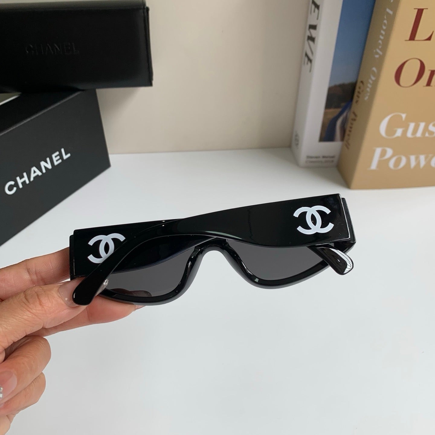 Chanel Cat-Eye Black Lens Sunglasses for Men & Women - 486518 - detail image 8