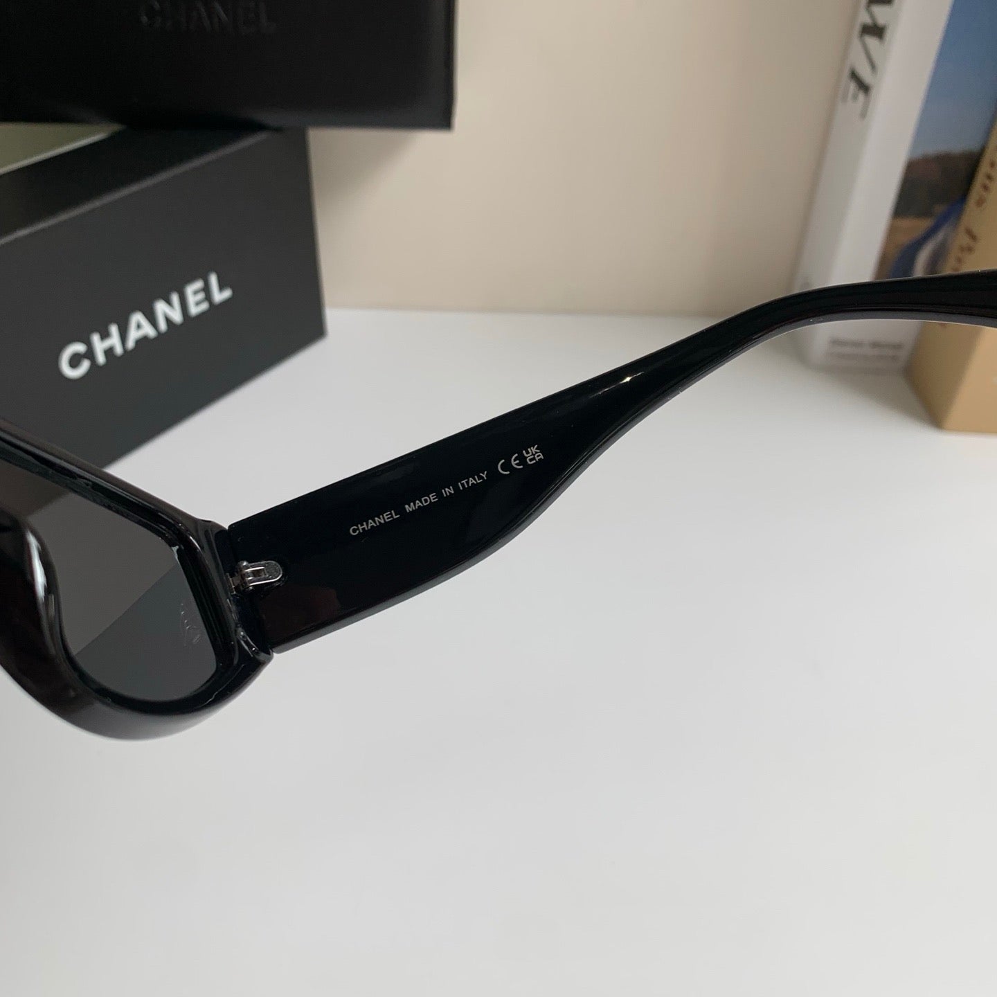 Chanel Cat-Eye Black Lens Sunglasses for Men & Women - 486518 - detail image 6
