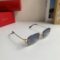 Cartier Lightweight Rimless Silver Lens Sunglasses for Men & Women - 432372
