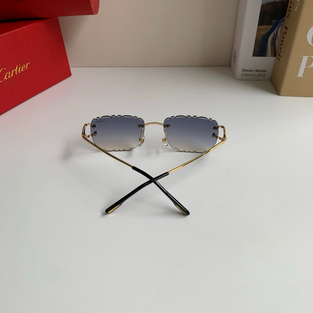 Cartier Lightweight Rimless Silver Lens Sunglasses for Men & Women - 432372 - detail image 8