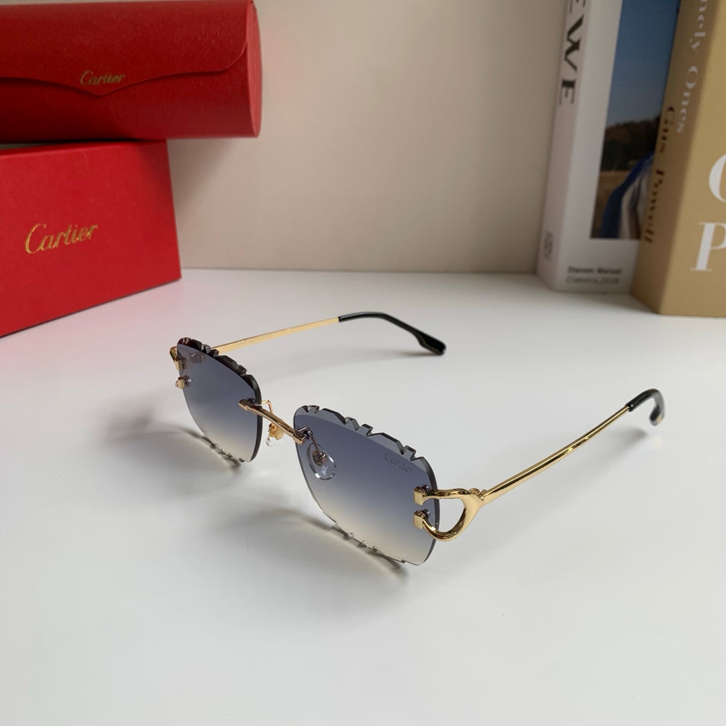 Cartier Lightweight Rimless Silver Lens Sunglasses for Men & Women - 432372 - detail image 2