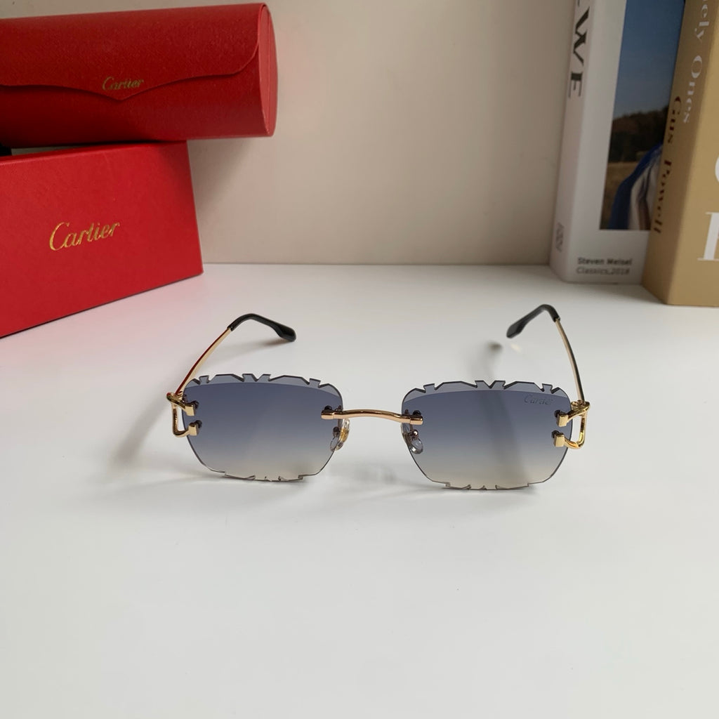 Cartier Lightweight Rimless Silver Lens Sunglasses for Men & Women - 432372 - detail image 3