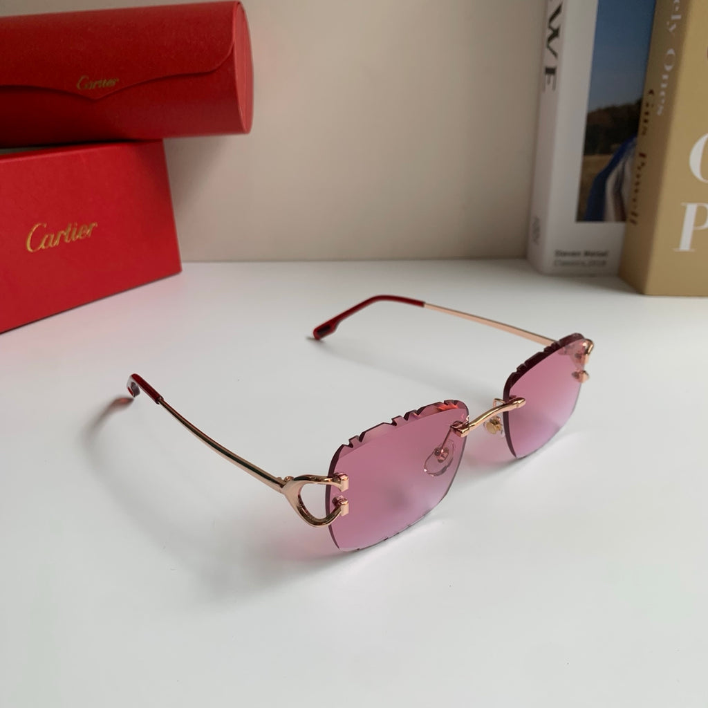 Cartier Lightweight Rimless Silver Lens Sunglasses for Men & Women - 432373