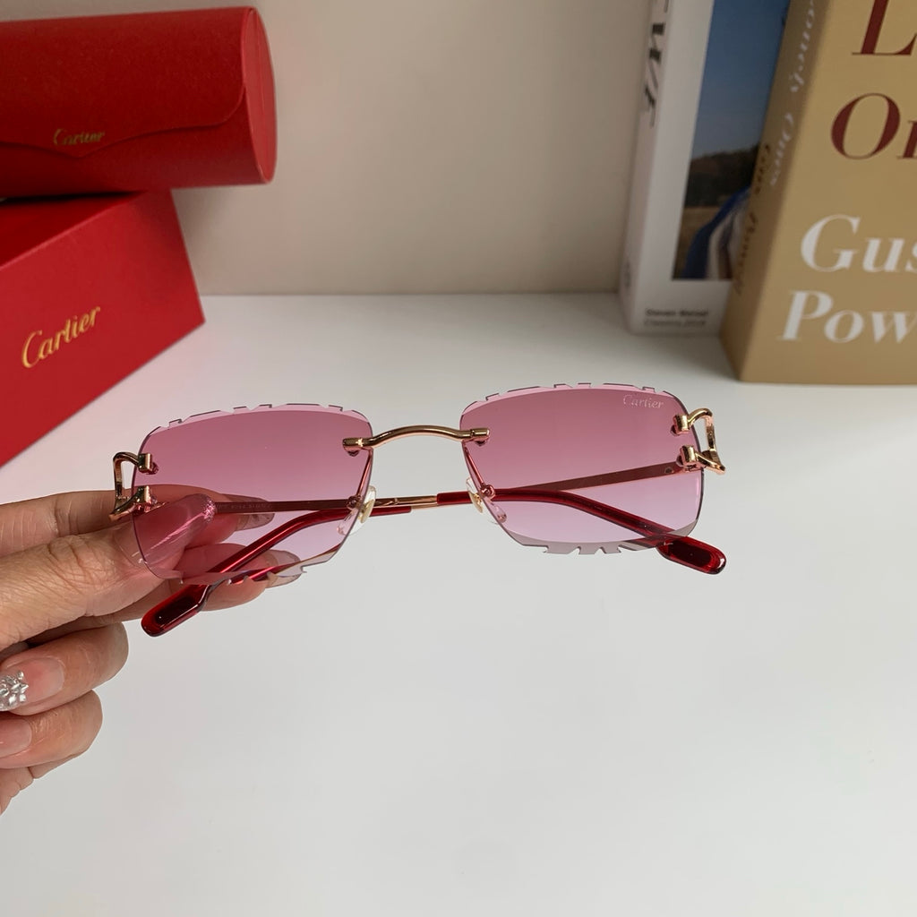 Cartier Lightweight Rimless Silver Lens Sunglasses for Men & Women - 432373 - detail image 3