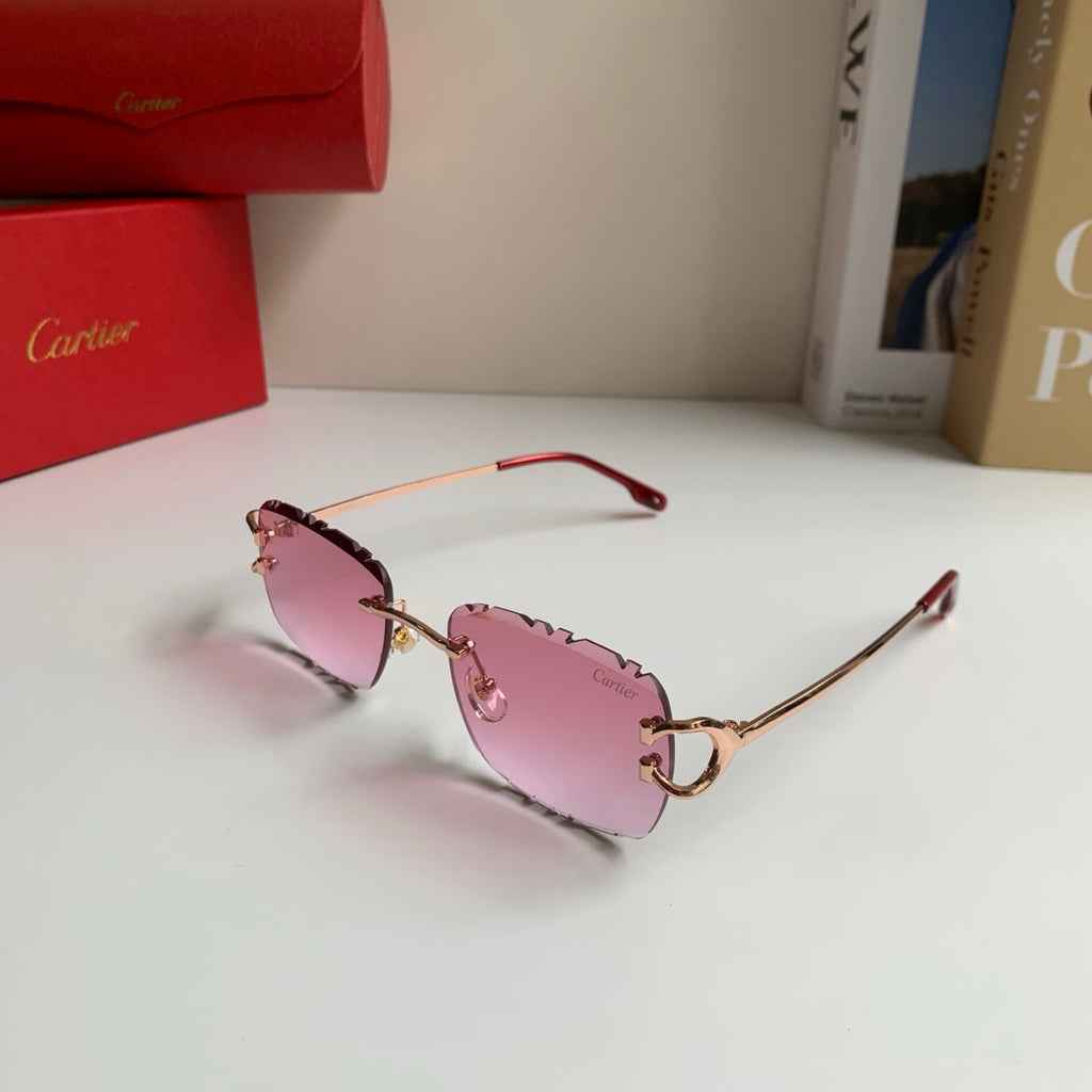 Cartier Lightweight Rimless Silver Lens Sunglasses for Men & Women - 432373 - detail image 2