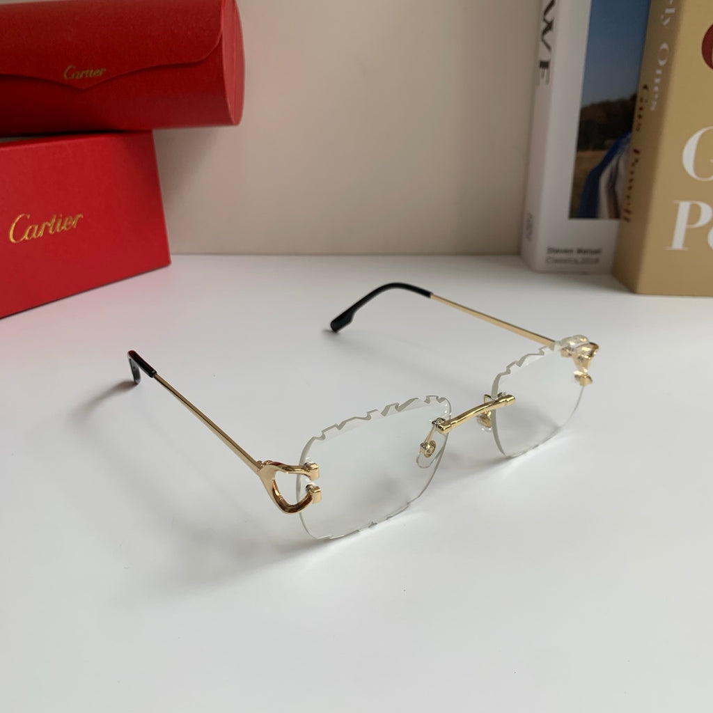 Cartier Lightweight Rimless Silver Lens Sunglasses for Men & Women - 432374