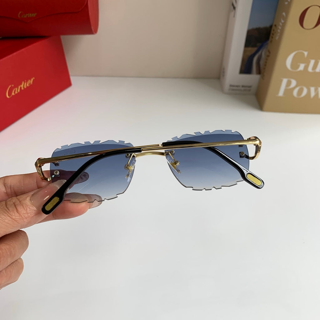 Cartier Lightweight Rimless Silver Lens Sunglasses for Men & Women - 432375 - detail image 9
