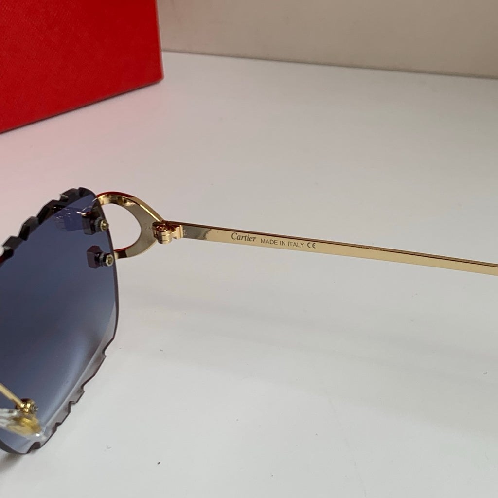 Cartier Lightweight Rimless Silver Lens Sunglasses for Men & Women - 432375 - detail image 6