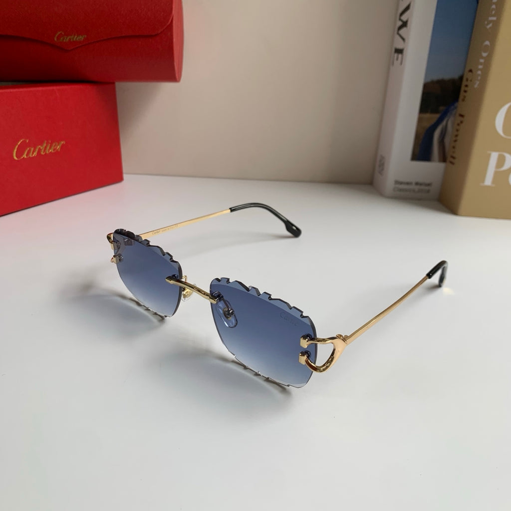 Cartier Lightweight Rimless Silver Lens Sunglasses for Men & Women - 432375 - detail image 2
