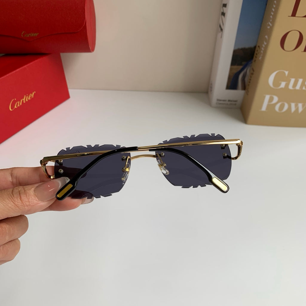 Cartier Lightweight Rimless Silver Lens Sunglasses for Men & Women - 432377 - detail image 7