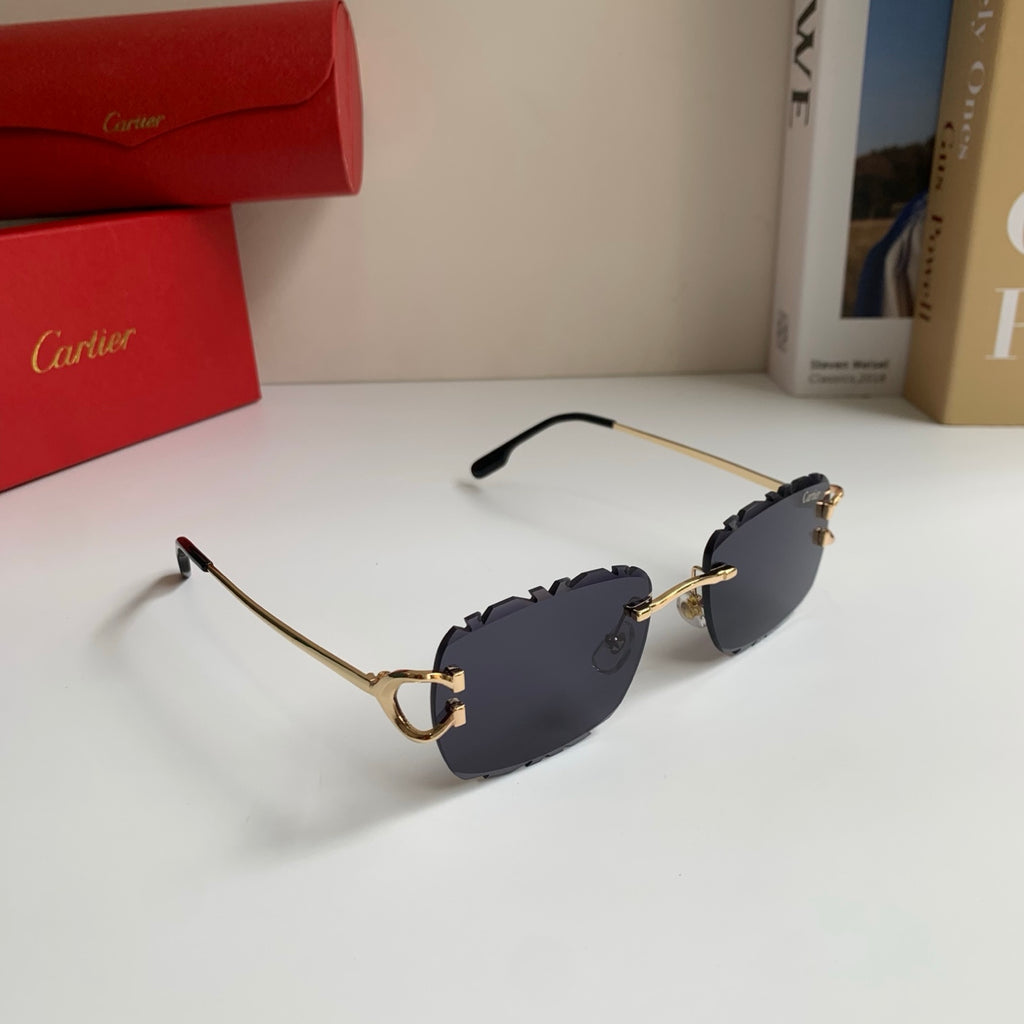 Cartier Lightweight Rimless Silver Lens Sunglasses for Men & Women - 432377