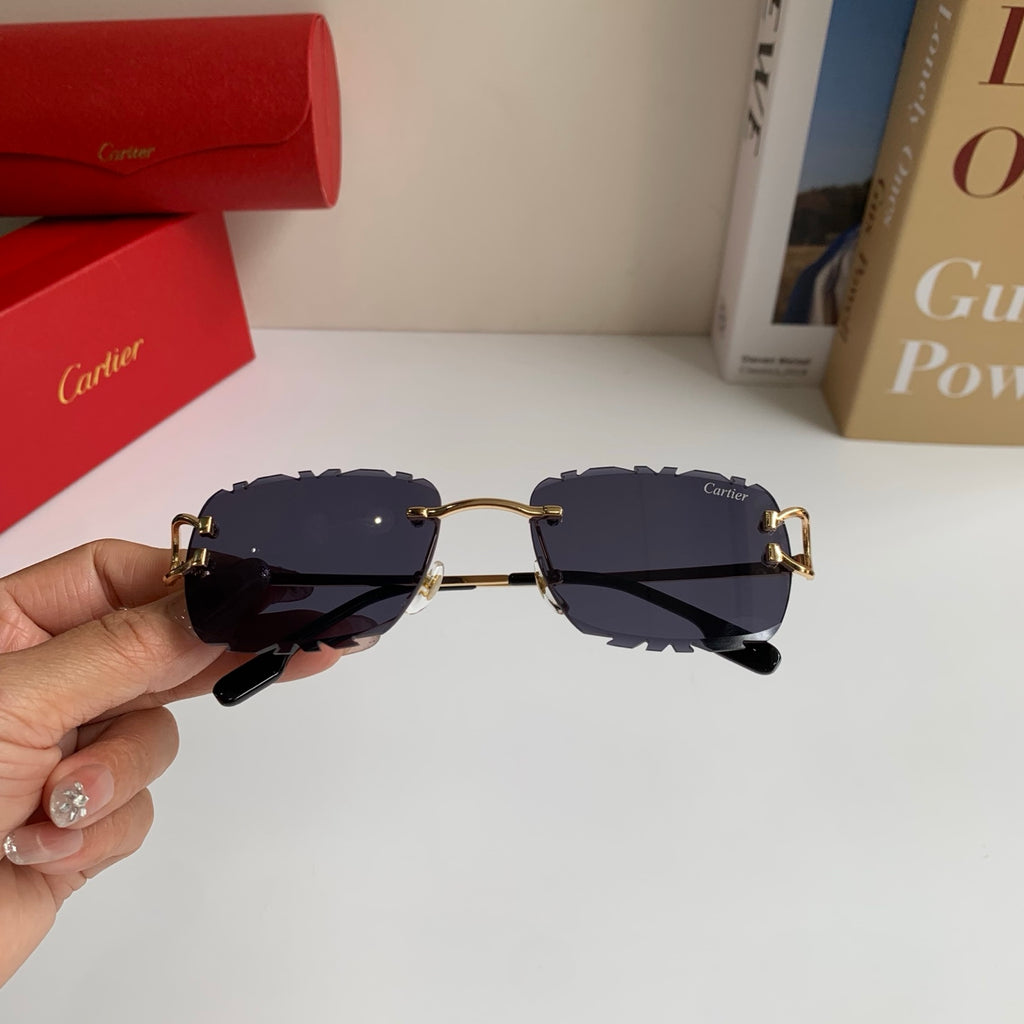 Cartier Lightweight Rimless Silver Lens Sunglasses for Men & Women - 432377 - detail image 3