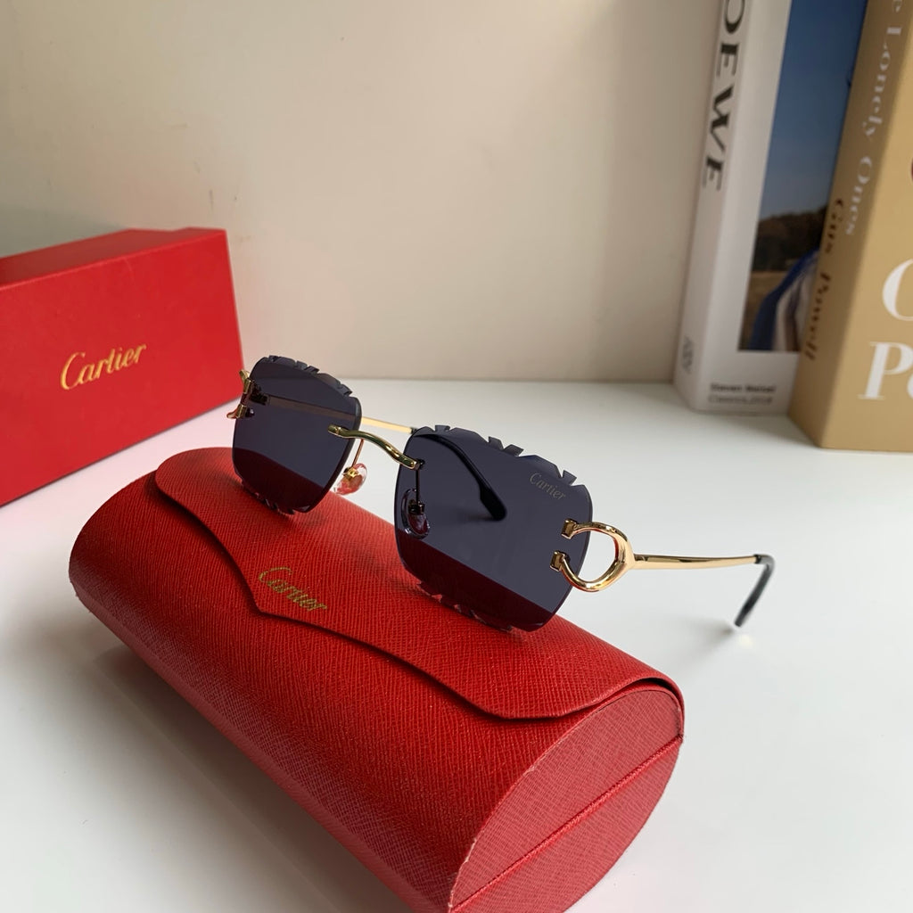 Cartier Lightweight Rimless Silver Lens Sunglasses for Men & Women - 432377 - detail image 4