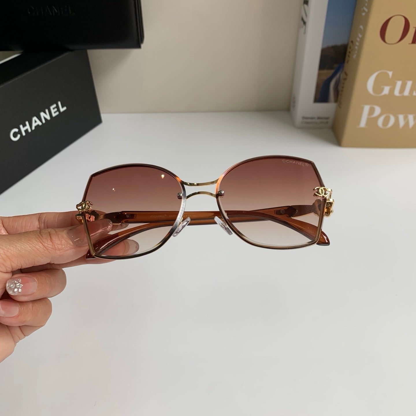 Chanel Square Red Lens Sunglasses for Men & Women - 431623 - detail image 4