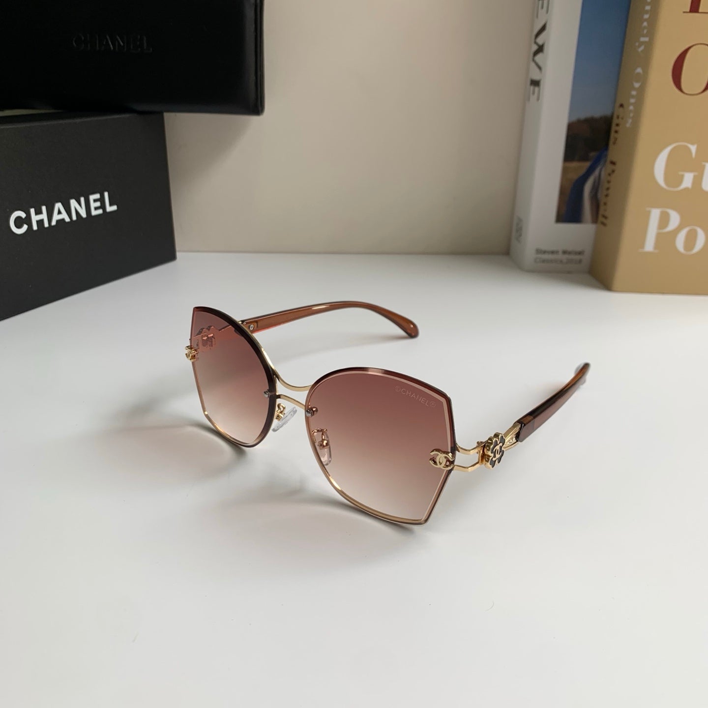 Chanel Square Red Lens Sunglasses for Men & Women - 431623 - detail image 2