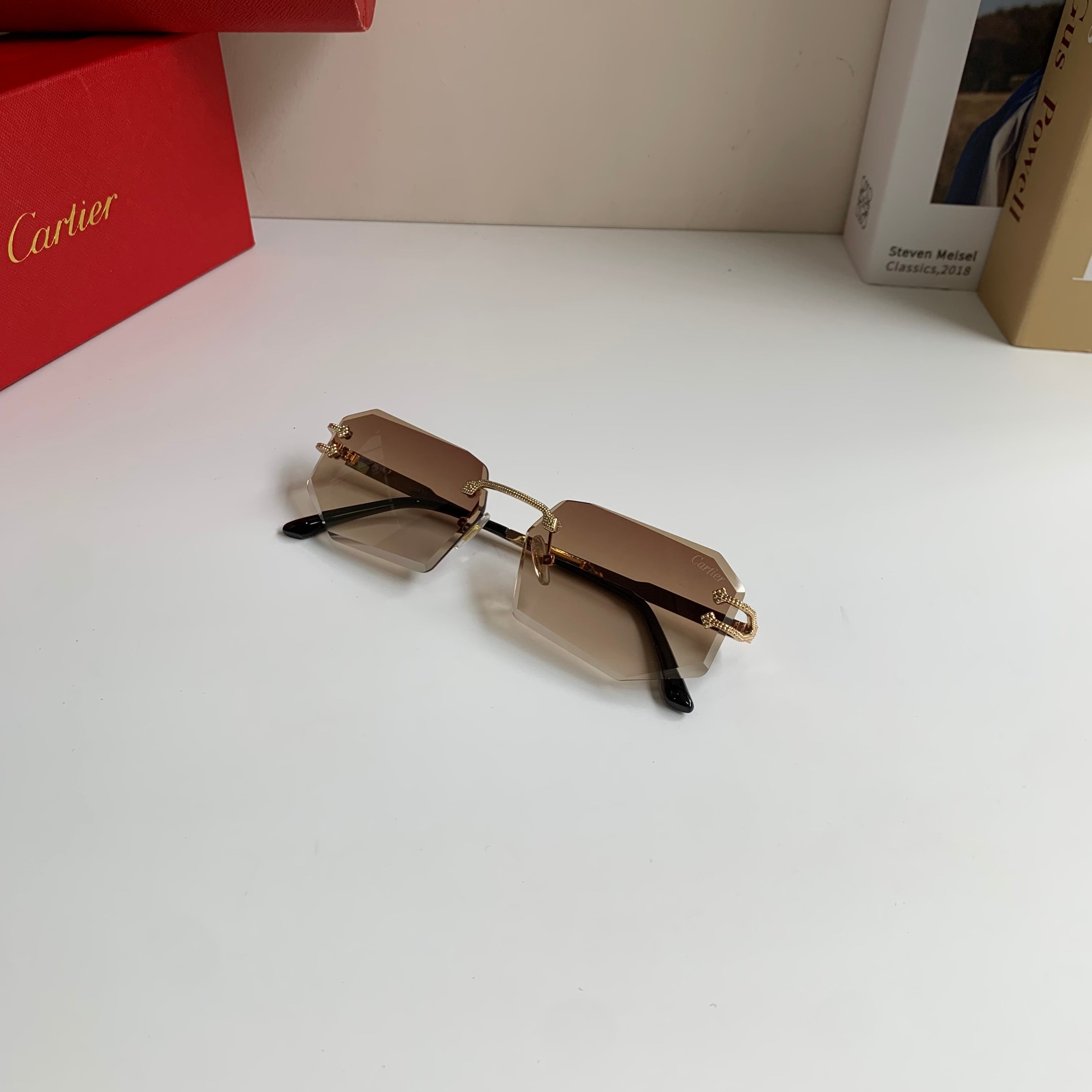 Cartier Fashion Brown Lens Sunglasses for Men & Women - 432271 - detail image 4