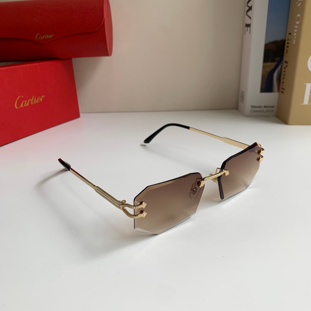 Cartier Fashion Brown Lens Sunglasses for Men & Women - 432271