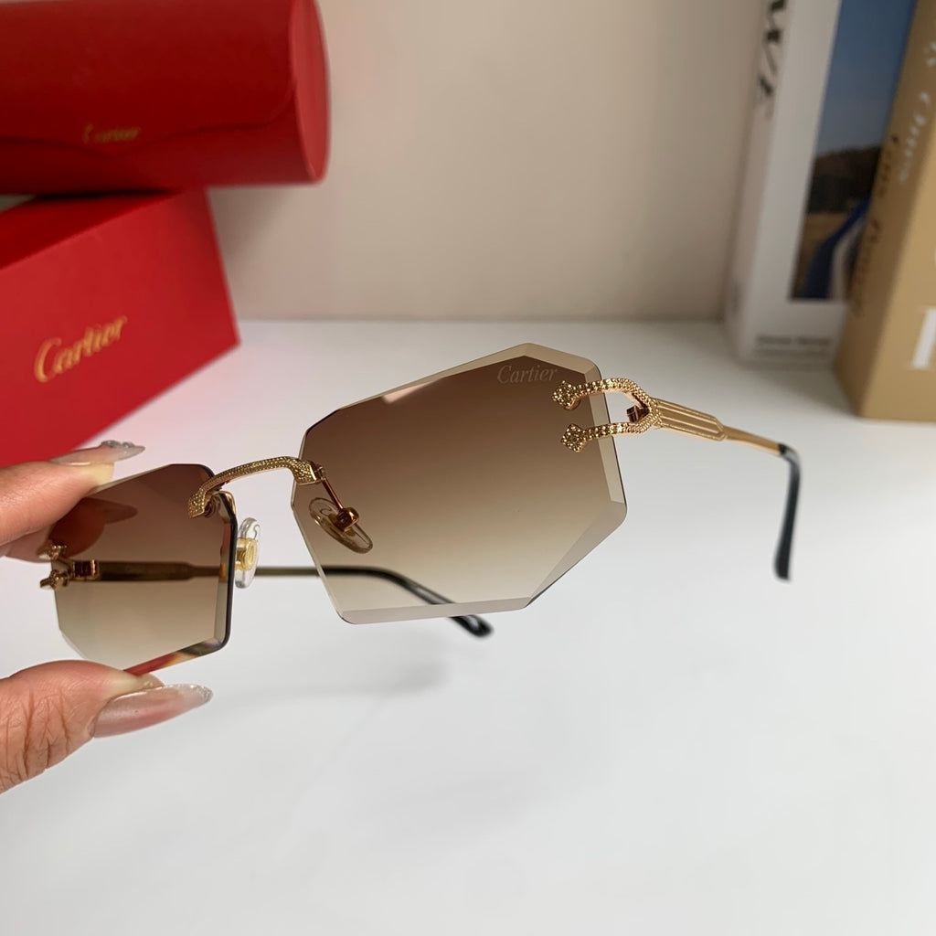 Cartier Fashion Brown Lens Sunglasses for Men & Women - 432271 - detail image 6