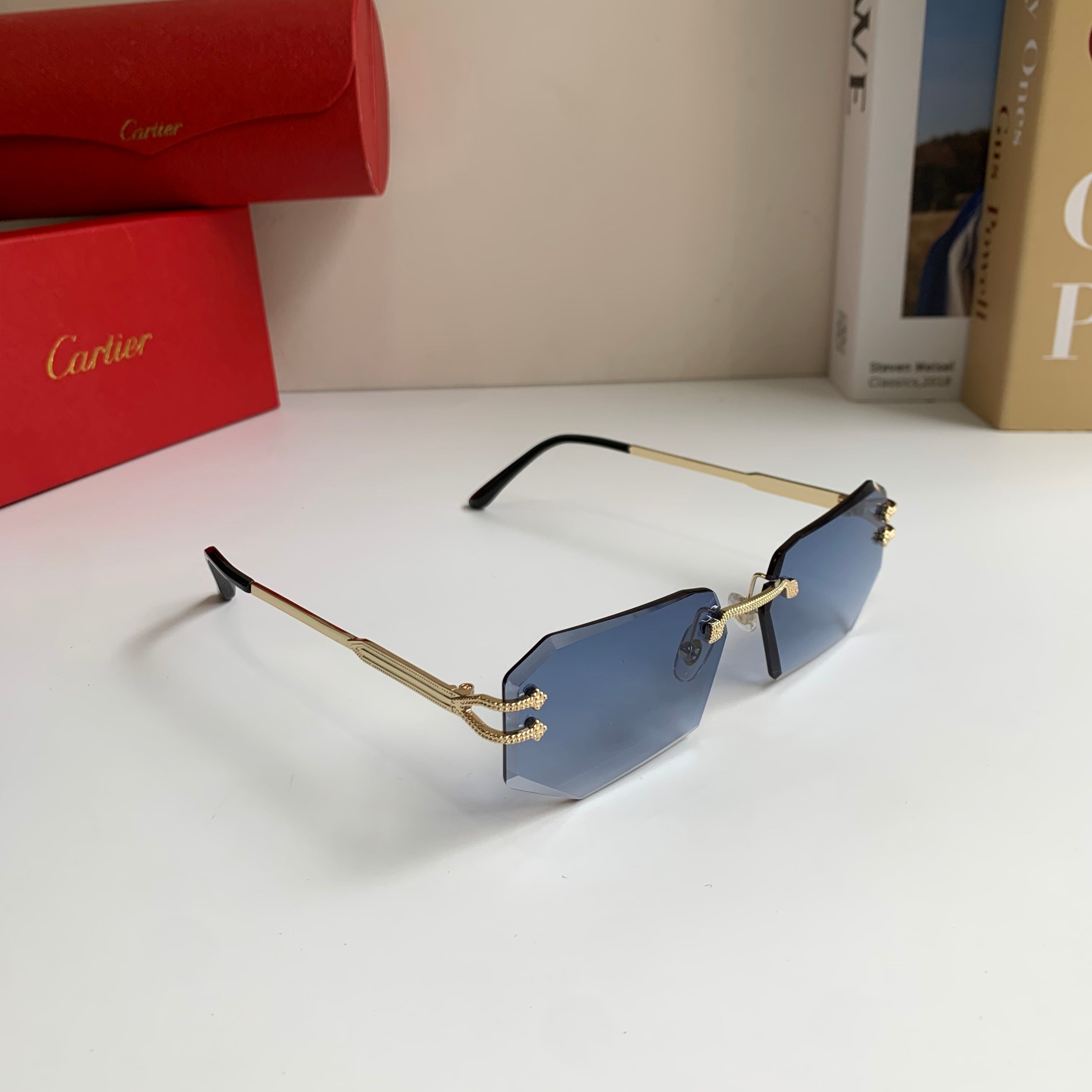 Cartier Fashion Silver Lens Sunglasses for Men & Women - 432272