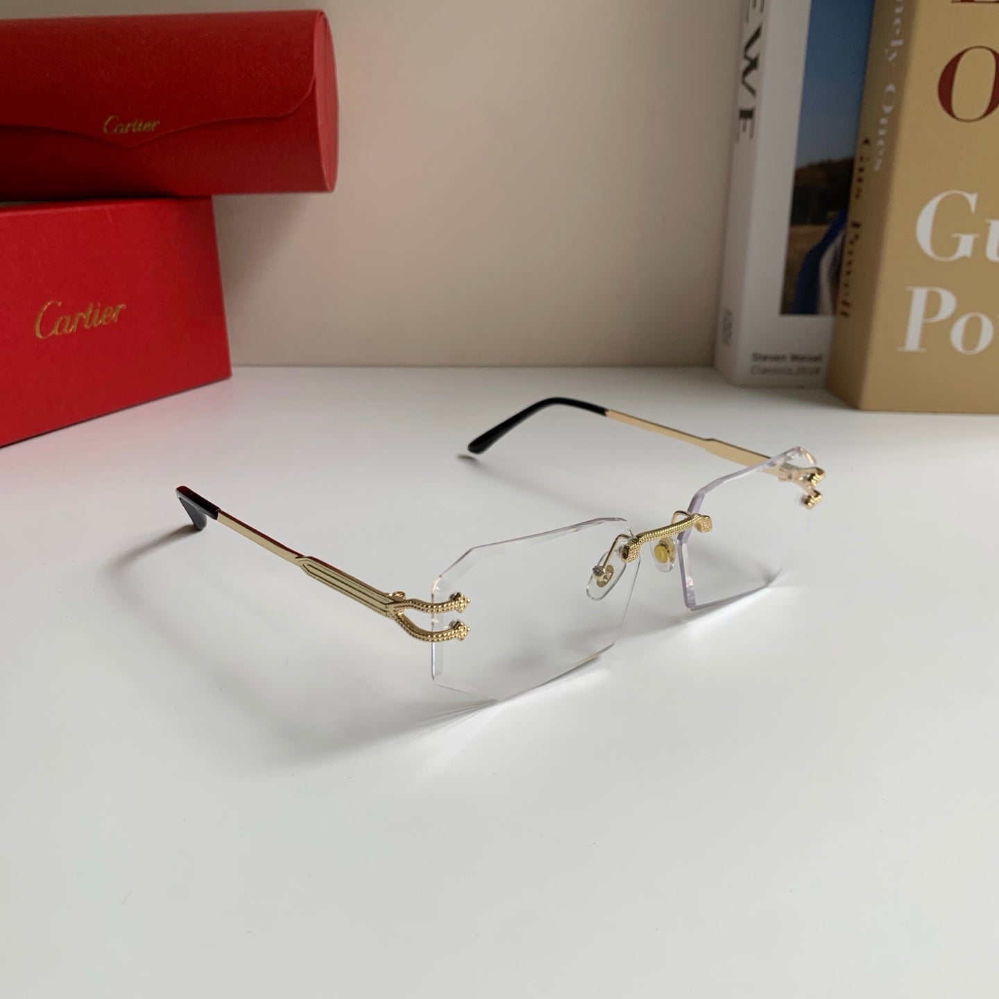 Cartier Fashion Silver Lens Sunglasses for Men & Women - 432273